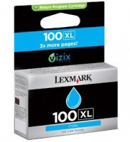 Lexmark 100XL Cyan High Yield Return Program Ink Cartridge (14N1069B)
